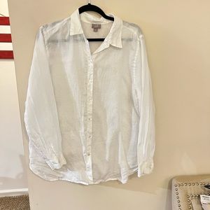 J. Jill White Relaxed Button Down Blouse
